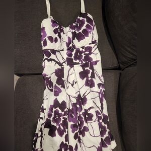 Snap Purple and White Floral Dress